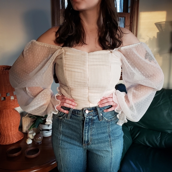 blashe Tops - NWT bell sleeve bodysuit